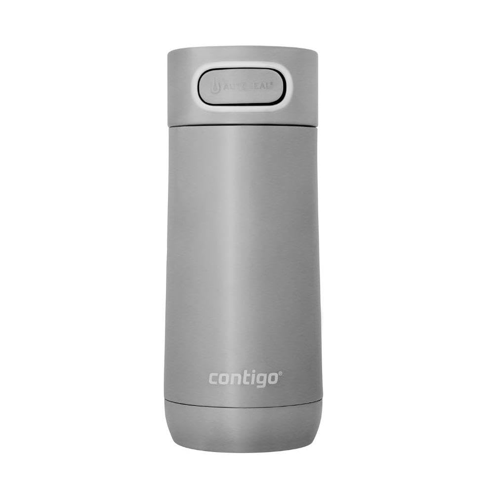 Contigo Luxe Autoseal Travel Mug, Stainless Steel Thermal Mug, Vacuum Flask, Leakproof Tumbler, dishwasher safe, Coffee Mug with BPA Free Easy-Clean Lid, Stainless Steel, 360 ml