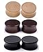 PiercingJ Pair Organic Wood Double Flared Saddle Plugs Ear Expander Stretcher 3/4" (20mm) Gauge
