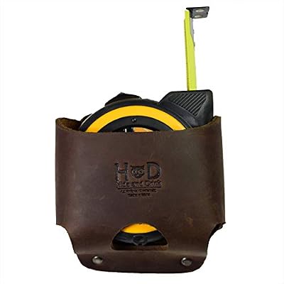 Hide & Drink, Large Measure Tape Holster/Tool Holder/Hammer Holster/Tool Pouch, Handmade Includes 101 Year Warranty :: Bourbon Brown
