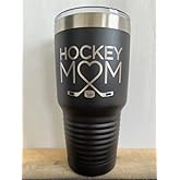 Maverick Advantage Hockey Mom Tumbler - 30 oz Black Tumbler w/Lid - Mom Gift - Hockey Gift ~ Mother's Day Gift Idea