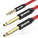 LinkinPerk 3.5mm 1/8" TRS Male to 2X 6.35mm 1/4" TS Male Mono Stereo Y-Cable Splitter Compatible for Home Stereo Systems,Laptop,Amplifier,Mixer Audio Recorder，MP3,etc (2M)(6.6ft) primary