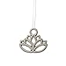 Housweety 50PCs Charm Pendants Lotus Flower Silver Tone 17mmx14mm(5/8