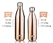 MIRA 17 Oz Stainless Steel Vacuum Insulated Water Bottle - Double Walled Cola Shape Thermos - 24 Hours Cold, 12 Hours Hot - Reusable Metal Water Bottle - Leak-Proof Sports Flask - Rose Gold