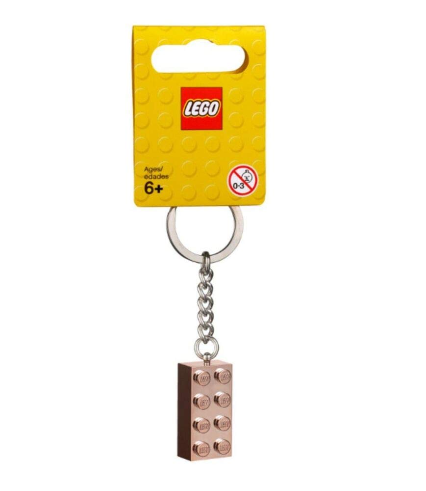 LEGO Rose Gold (size 2 x 4) brick KEYRING - 853793