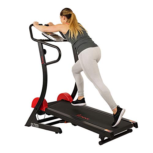 Sunny Health & Fitness Manual Treadmill with 16 Levels of ...