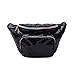 HDE Shiny Retro Fanny Pack Rave Festival Hologram Waist Pack Bum Bag Outdoor Travel Crossbody Hip Bag