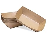 Large (2 Lb.) Kraft Paper Food Tray | 25 Ct