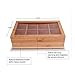 Everything Bamboo Wooden Tea Bag, Condiment or Small Accessories Storage Organizer Caddy with Clear Lid & 8 Compartments