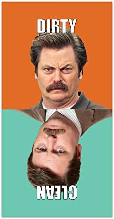Ron Swanson • Clean Dirty Dishwasher Magnets • Parks and Recreation • Waterproof UV Coating • Made in USA