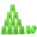 Super Stacks Quick Stacks Cups, Rapid Sport Stacking Cups Speed Training Set of 12 (Green)