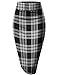 Womens Pencil Skirt for Office Wear KSK43584 10531 BLACK/WHITE Medium