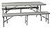 Office Star Resin 3-Piece Folding Bench and Table Set, 2 Benches and 6 x 2.5-Feet Table primary