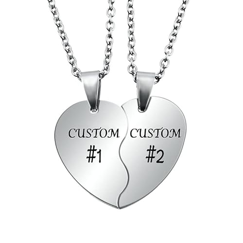 enhong Bff Necklace,Teen Girls Boys Friendship Gifts Stainless