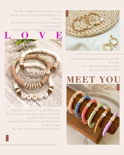 Sistenia 20,000 Pcs Clay Beads Bracelet Making Kit, 120 Colors 6 Boxes Polymer Beads Spacer Heishi Beads & Jewelry Kit with Pendant Charms Elastic Strings, Crafts Gift for Kids Adults