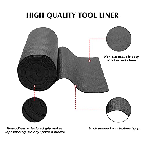 MIXPOWER Professional Tool Box Liner and Drawer Liner,Easy Cut NonSlip