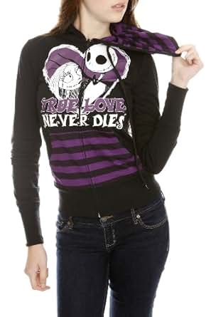 Amazon.com: The Nightmare Before Christmas True Love Reversible Zip Hoodie Plus Size Size : XX 
