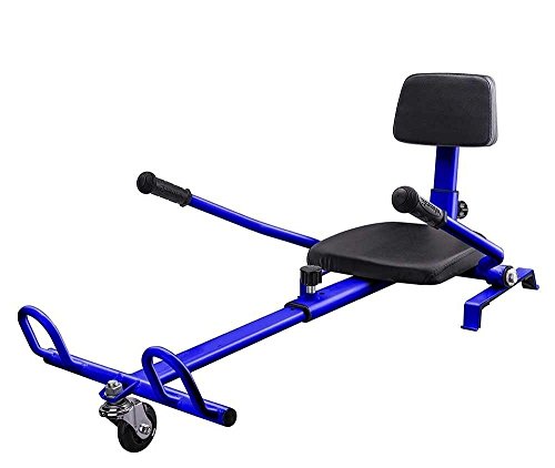 Hover Go Kart for Hoverboards, transform your Hoverboard into Go-Kart, Fully Adjustable fits Kid to Adult, Compatible with all Self Balancing Scooter (not included) - BLUE