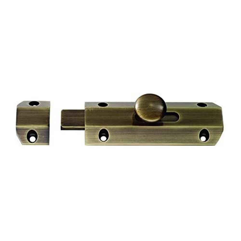 Carlisle Brass AQ82FB Surface Bolt C/W Extruded Flat & Angle Keeper, Florentine Bronze, 150 mm (6")