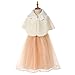 FAYBOX Cozy Faux Fur Flower Girl Bolero Shrug Accessories Princess Cape