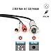 SiYear Unbalanced XLR Y Splitter Patch Cable, 1 XLR Female to 2 RCA Male Plug Adapter Cable, 3 Pin XLR mic Splitter,2RCA to XLR 5 FT (1.5m)