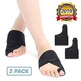 OUTERDO Bunion Corrector, Foot Bunion Splint Elastic and Adjustable Toe Support Comfortable Fit for Unisex, Big Toe Corrector Straightener Pain Relief for Bunion Overlap Crooked Toes (1 Pair)