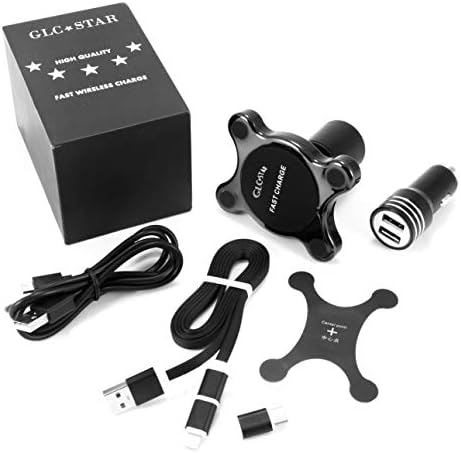 Fast QI Wireless Car Charger | Automatic Charging Magnetic Car Mount | Certified for Apple iPhone 8, X, XR and Samsung | Bump & Scratch Resistant