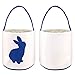 Easter Bunny Bag & Basket for Egg Hunts. Children's Tote Handbag Container with Dual Layer Bunny Ears Design, Excellent for Carrying Eggs, Candy, Gifts at Easter Party. (Easter Cylinder 5pc)