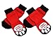 EXPAWLORER Double Side Anti-Slip Dog Socks 2 Pairs - Adjustable Pet Paw Protector with Strap, Traction Control Non-Skid for Indoor on Hardwood Floor Wear, Paw Protection for Puppy Dogs