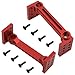 Hobbypark Aluminum Bumper Mount for Redcat Everest Gen7 Sport / Pro Replacement of 138003 Upgrade Parts (Set of 2) (Red)