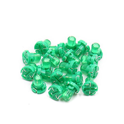 uxcell 20Pcs T4.2 Green LED Dashboard Panel Gauge Light Lamp Bulb for Car Interior