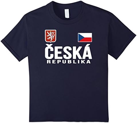 Kids Ceska Republika T-shirt Czech Republic Flag Travel Souvenir 6 Navy