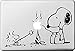 VATI Leaves Removable Lovely Snoopy and Woodstock Grams Decal Sticker Skin Art Black for Apple MacBook Pro Air Mac 13