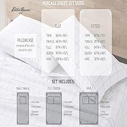 Eddie Bauer - Queen Sheets, Cotton Percale Bedding