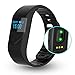 EIISON Fitness Tracker with Heart Rate monitor E5S Activity Watch Step Walking Sleep Counter Wireless Wristband Pedometer Exercise Tracking Sweatproof Sports Bracelet for Android and iOS (Black)