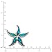 Honolulu Jewelry Company Sterling Silver Starfish Necklace Pendant with Simulated Blue Opal and 18