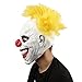 XIAO MO GU Latex Halloween Party Cosplay Face Mask Clown Costumes Mask (Yellow Hair) (Yellow)