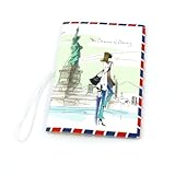 uxcell® White Statue of Liberty Prints Faux Leather Passport Holder Cover