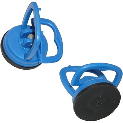 2 x MINI-Saugheber-Satz, Saugnapf ø 55 mm (kleine Einhand-Saugnapf) z.B. für Spiegel, Fliesen, Beule etc.