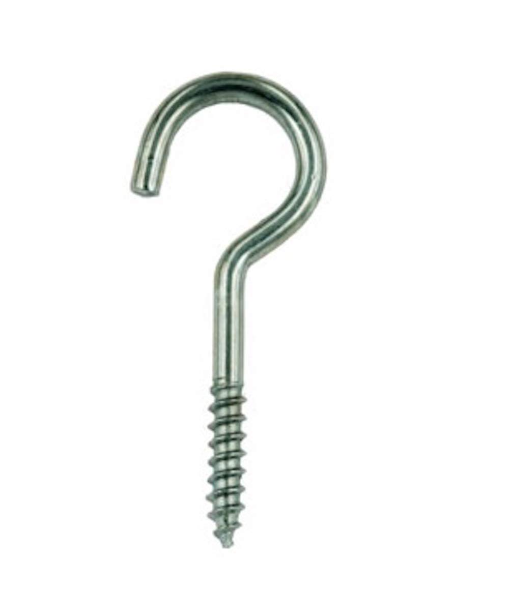 Ceiling Hook Galvanised Diameter (d) x Length (l) (3.8 x 70 mm, Pack of 4)