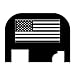 Fixxxer Rear Cover Plate Glock (American Flag Design) Fits Most Models (Not G42, G43) Generations (Not Gen 5)