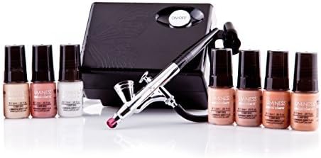 Luminess Air Basic Airbrush System with 7-Piece Airbrush Foundation &amp; Cosmetic Starter Kit, Shade Medium by Luminess Air