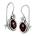 Silpada 'Full Bloom' Natural Garnet Floral Drop Earrings in Sterling Silver