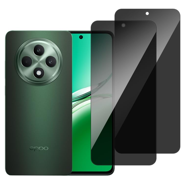 chejuza Privacy Matte Screen Protectors for Oppo Reno 12 F 5 g [2 Pieces], 9H Hardness, Full Coverage Anti Spy Tempered Glass, HD