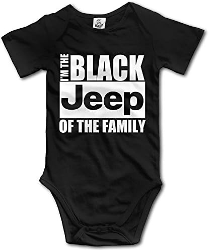 AquarScorp Black Jeep Of The Family Infant Baby Short Sleeves Onesie