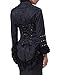 Belle Poque Steampunk Victorian Coat Fancy Dress Jacket for Women Silver Studs Black Size M BP223-1