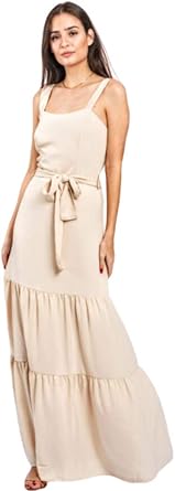 vestido longo de alça grossa