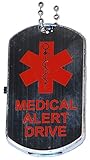 Medical Alert USB Flash Drive Metal Dog Tag