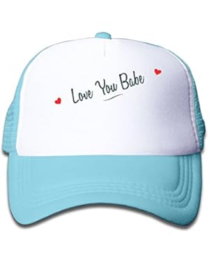 Love You Baby Funny Baby Boys Girls Fashion Adjustable Hip Pop Hat Mesh Baseball Caps