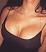 Sexy Sequins Bra Body Chain Bikini Shiny Luxury Harness Necklace Body Jewelry for Wedding Beach Body Accessories (Gold)