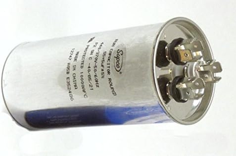 Room Air Conditioner Replacement Parts Air Conditioning HVAC Round Dual Motor Run Capacitor 55 + 5 MFD 440 Volt